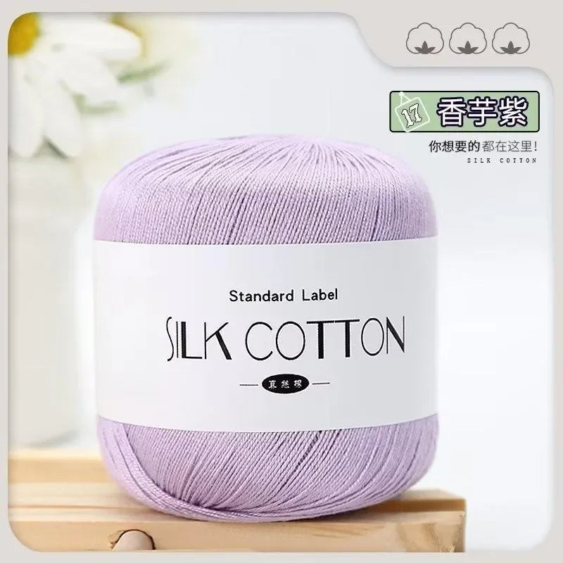 Silk Lace Cotton Yarn Soft Baby Knitting Crochet Thread