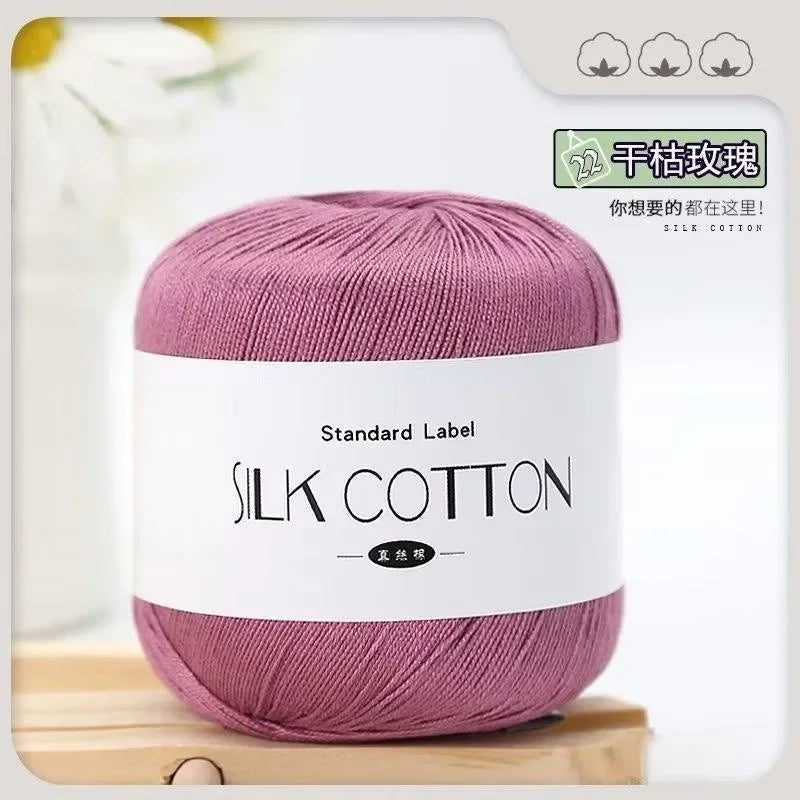 Silk Lace Cotton Yarn Soft Baby Knitting Crochet Thread