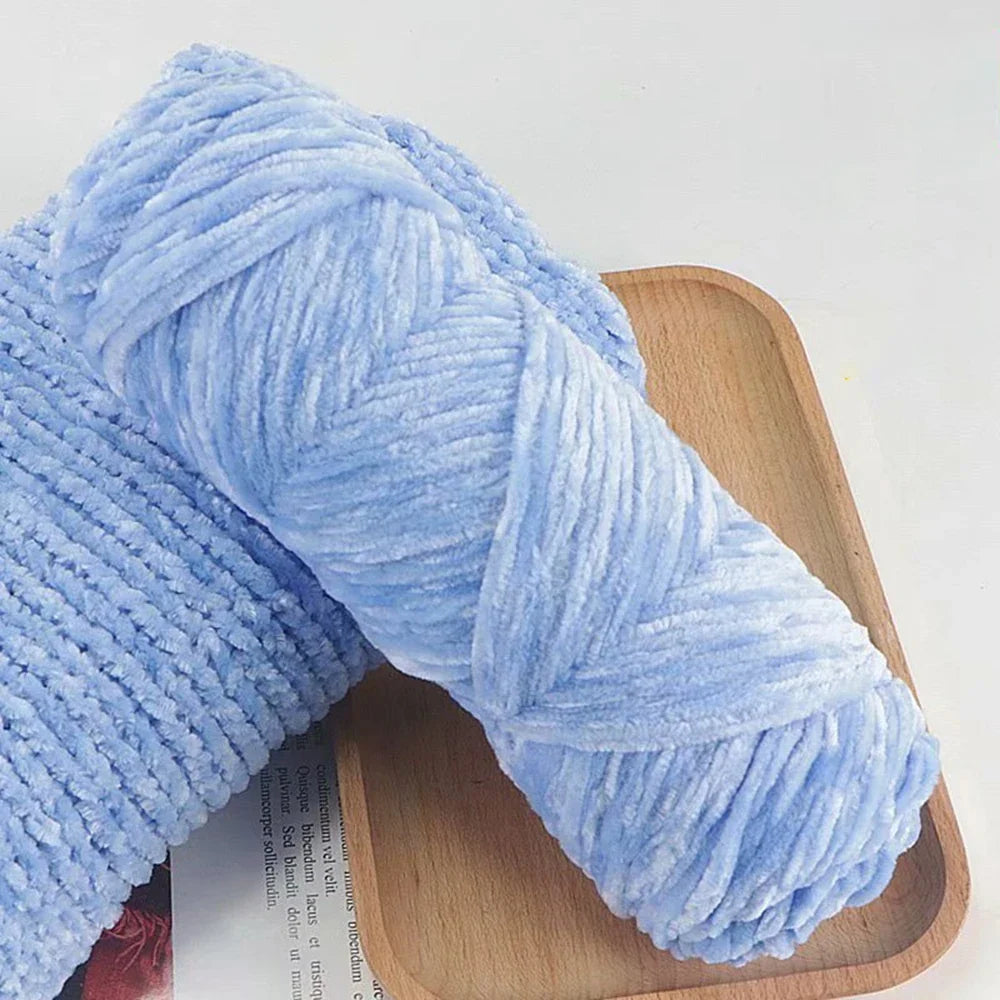 Chenille Soft Velvet Yarn Knitting Crochet Wool Craft Fiber
