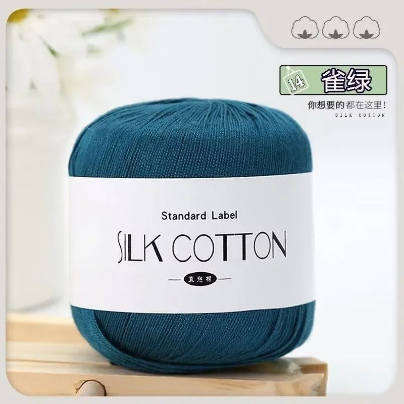 Silk Lace Cotton Yarn Soft Baby Knitting Crochet Thread
