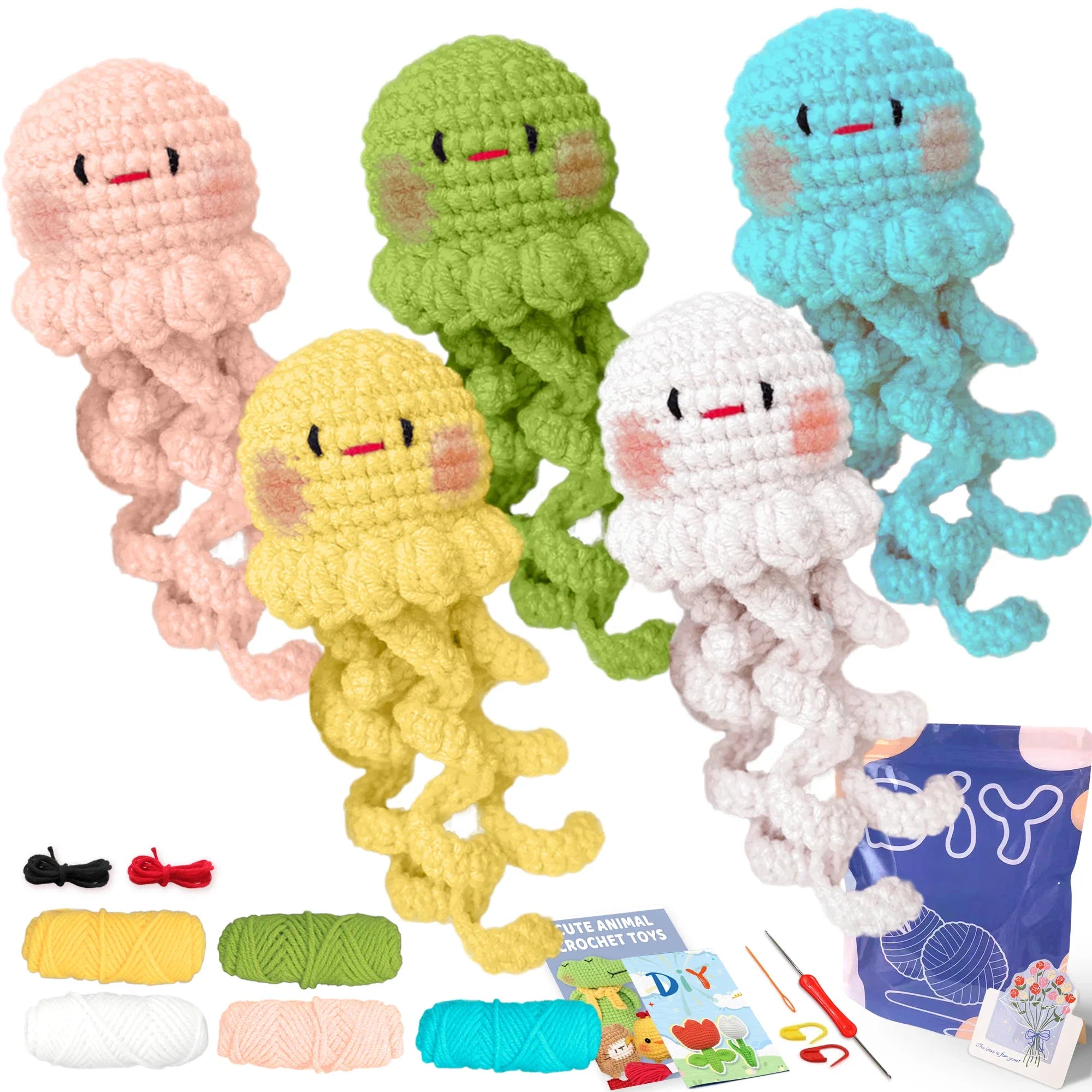 Animal Crochet Kit Beginners DIY Starter Set Step By Step