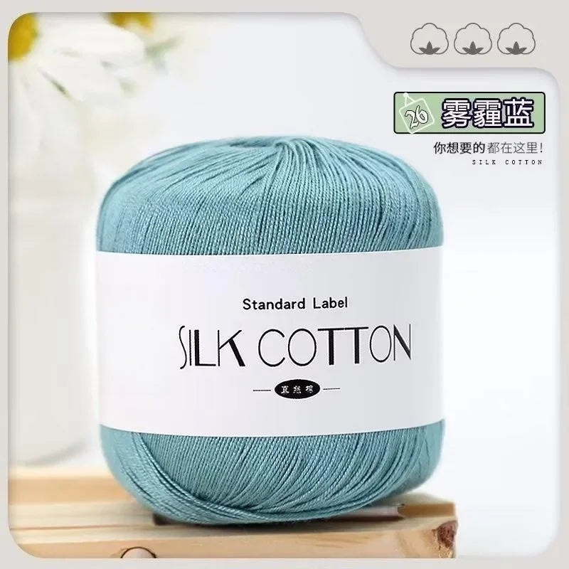 Silk Lace Cotton Yarn Soft Baby Knitting Crochet Thread