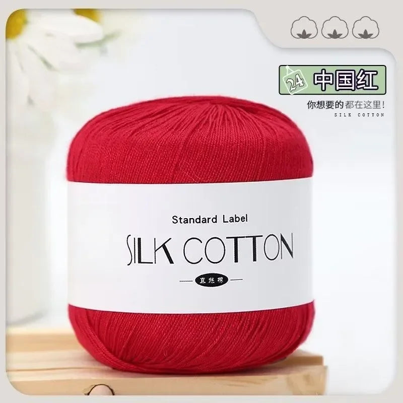 Silk Lace Cotton Yarn Soft Baby Knitting Crochet Thread