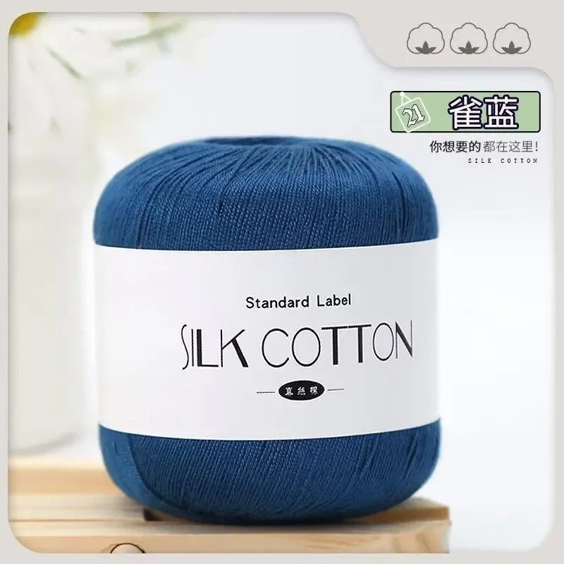 Silk Lace Cotton Yarn Soft Baby Knitting Crochet Thread