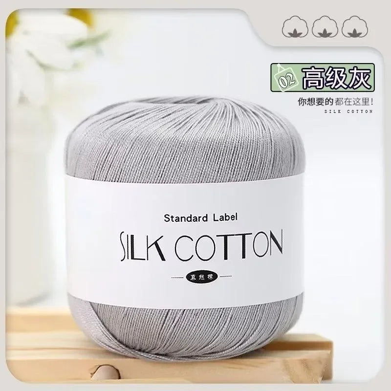Silk Lace Cotton Yarn Soft Baby Knitting Crochet Thread