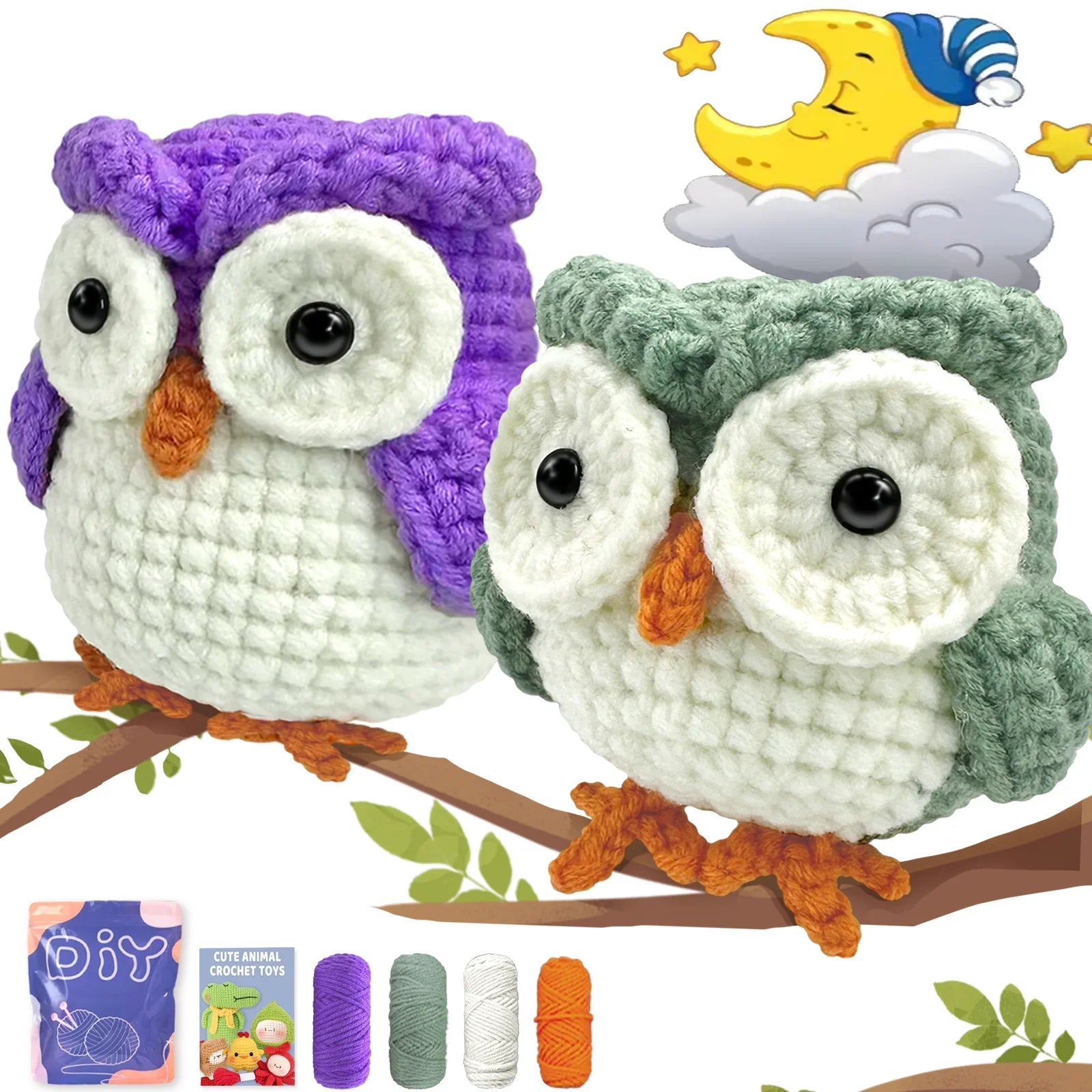 Animal Crochet Kit Beginners DIY Starter Set Step By Step