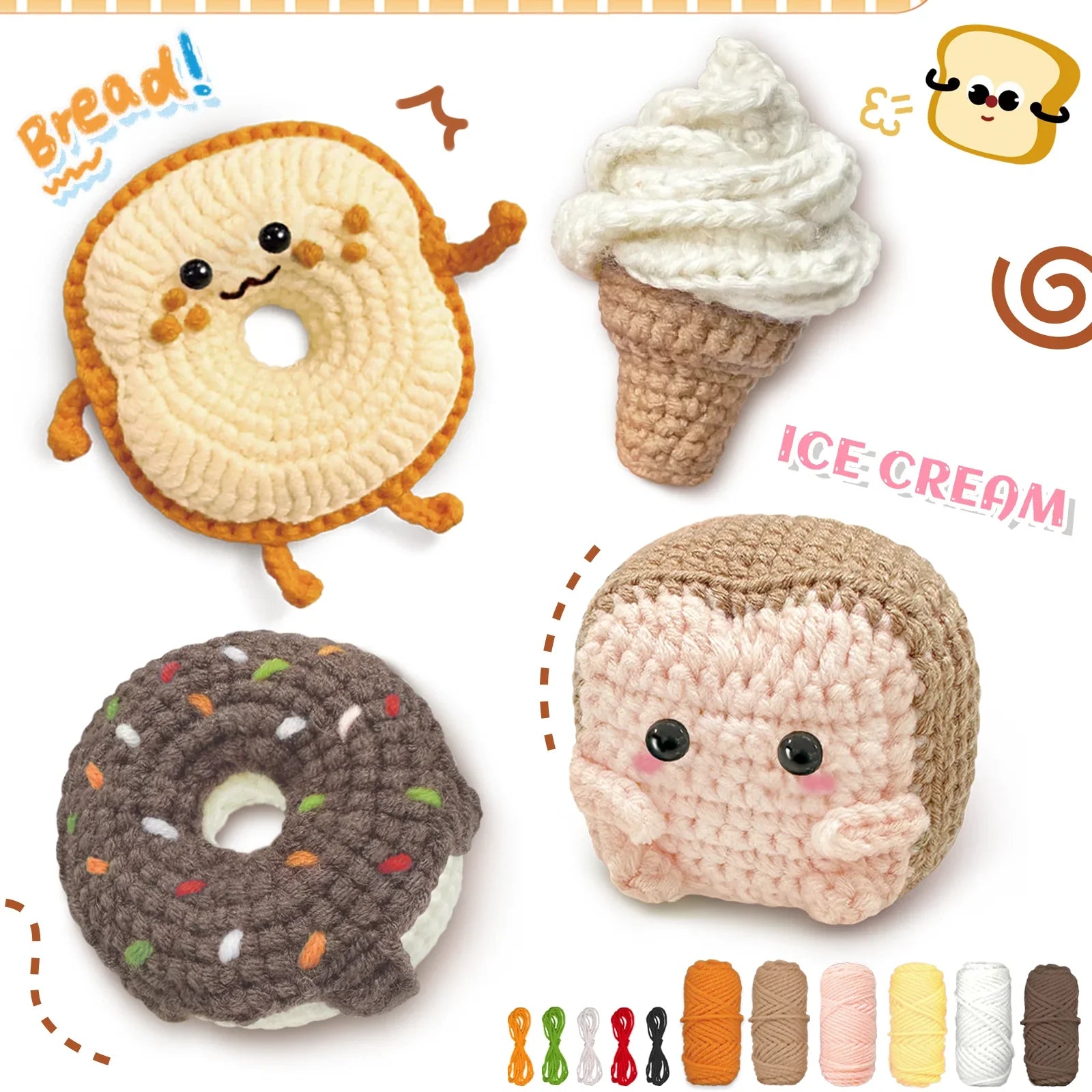 Animal Crochet Kit Beginners DIY Starter Set Step By Step