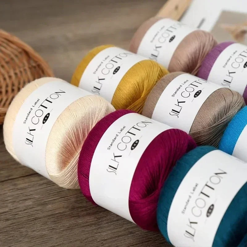 Silk Lace Cotton Yarn Soft Baby Knitting Crochet Thread