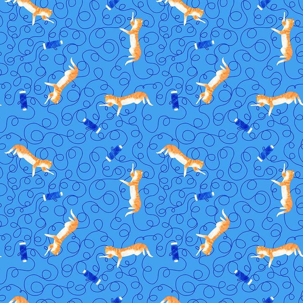 Oceanic Tangled Cotton 44"/45" Fabric Per Yard