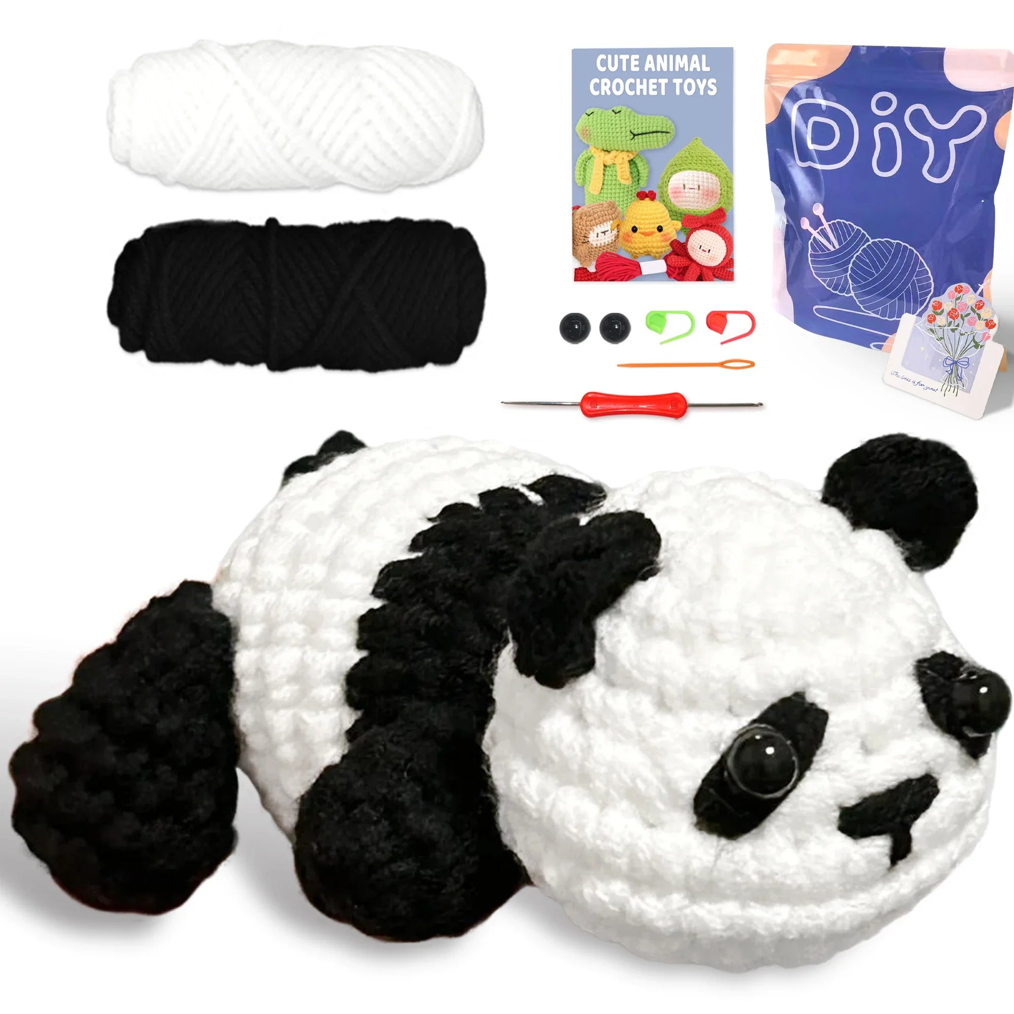 Animal Crochet Kit Beginners DIY Starter Set Step By Step