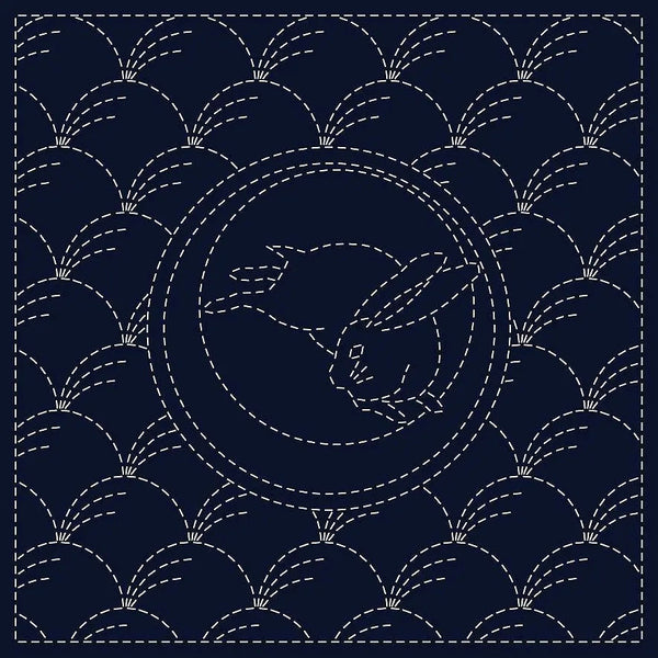 Sashiko Cloth Tsuki-Ni Usagi