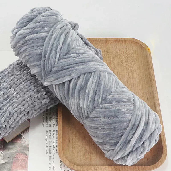 Chenille Soft Velvet Yarn Knitting Crochet Wool Craft Fiber