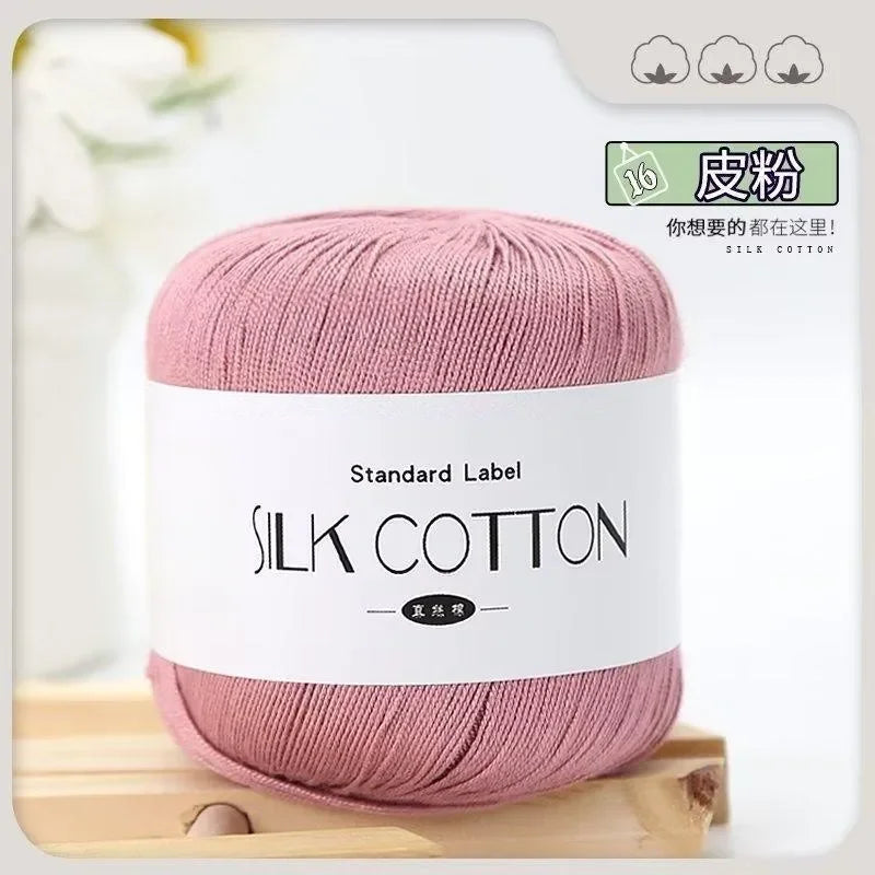Silk Lace Cotton Yarn Soft Baby Knitting Crochet Thread