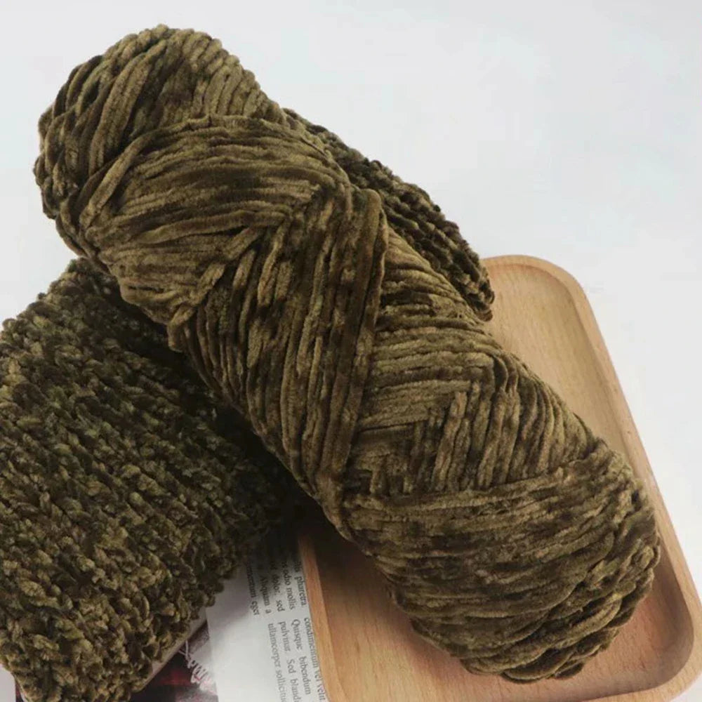 Chenille Soft Velvet Yarn Knitting Crochet Wool Craft Fiber