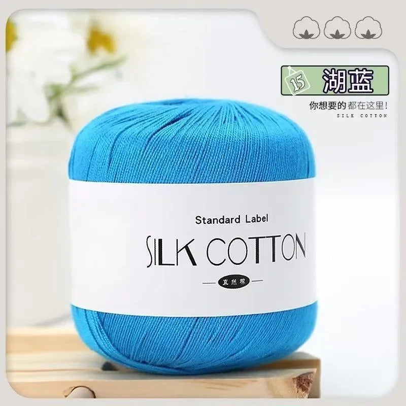 Silk Lace Cotton Yarn Soft Baby Knitting Crochet Thread