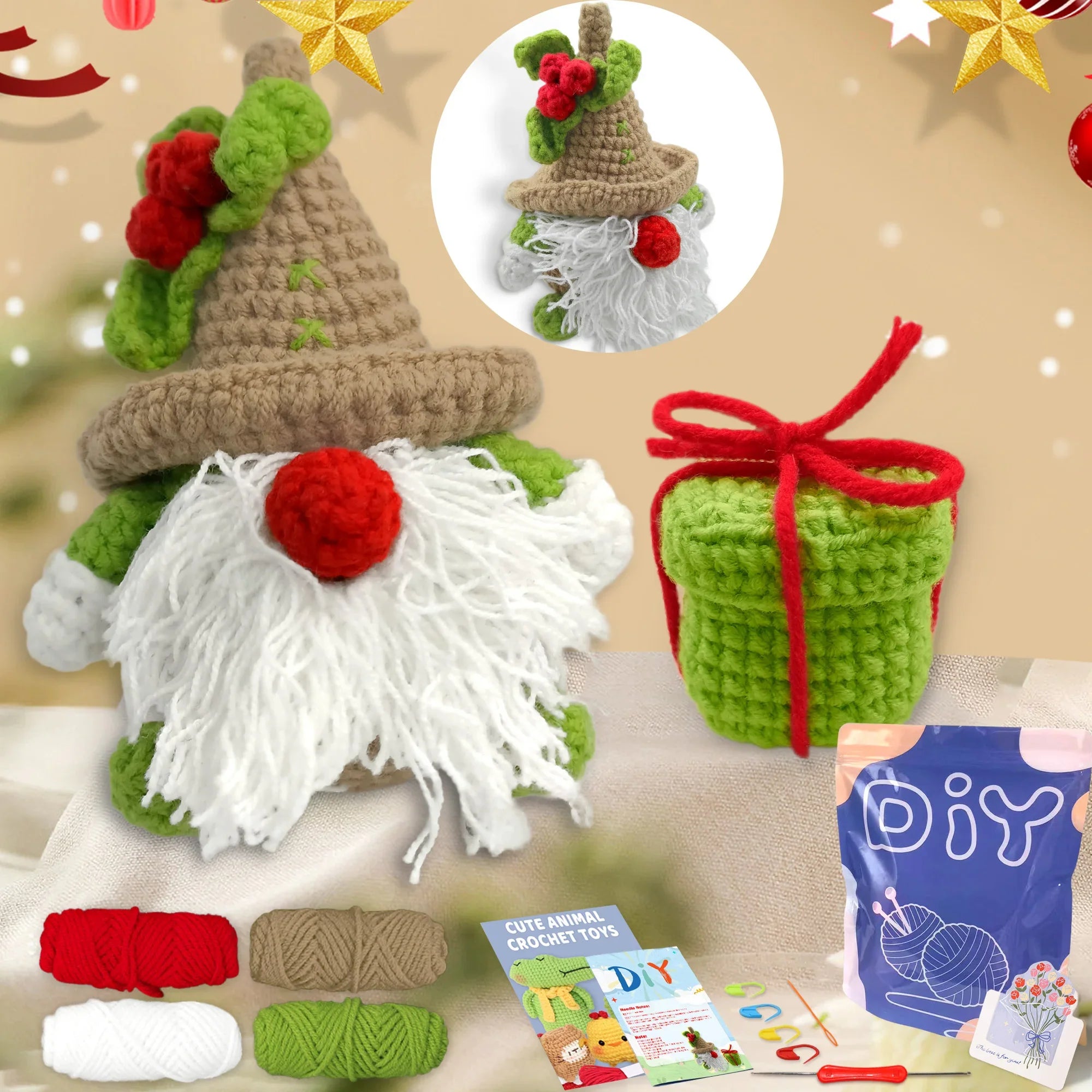 Animal Crochet Kit Beginners DIY Starter Set Step By Step