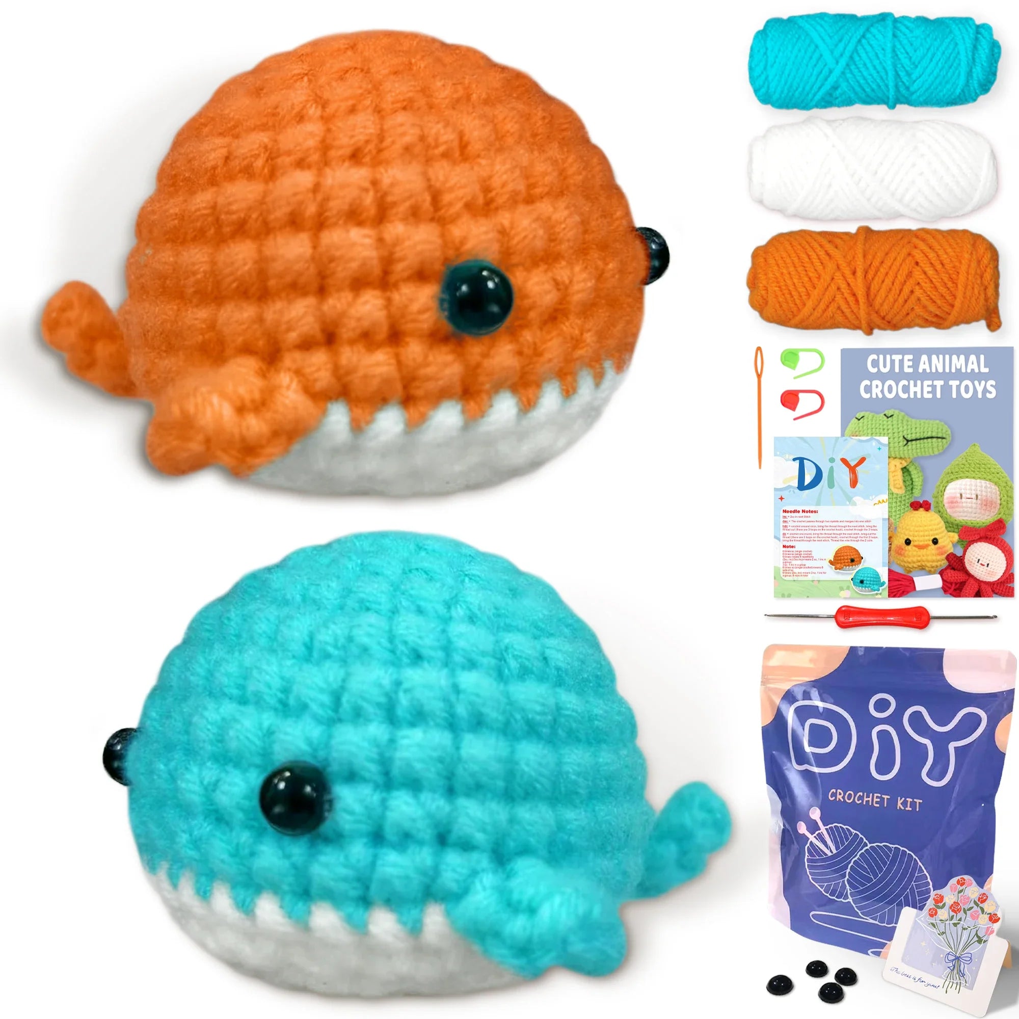Animal Crochet Kit Beginners DIY Starter Set Step By Step