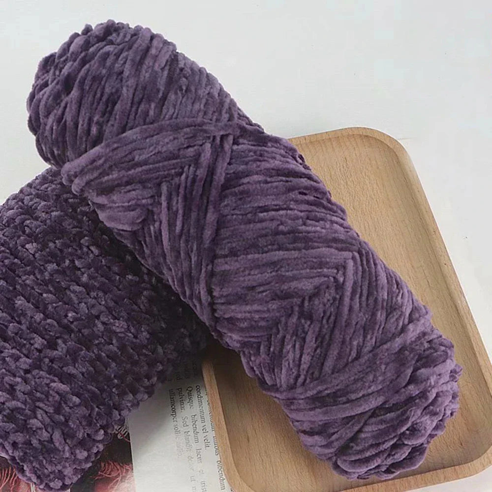 Chenille Soft Velvet Yarn Knitting Crochet Wool Craft Fiber