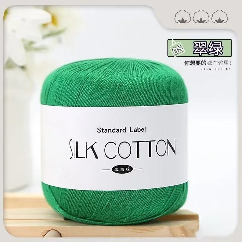 Silk Lace Cotton Yarn Soft Baby Knitting Crochet Thread