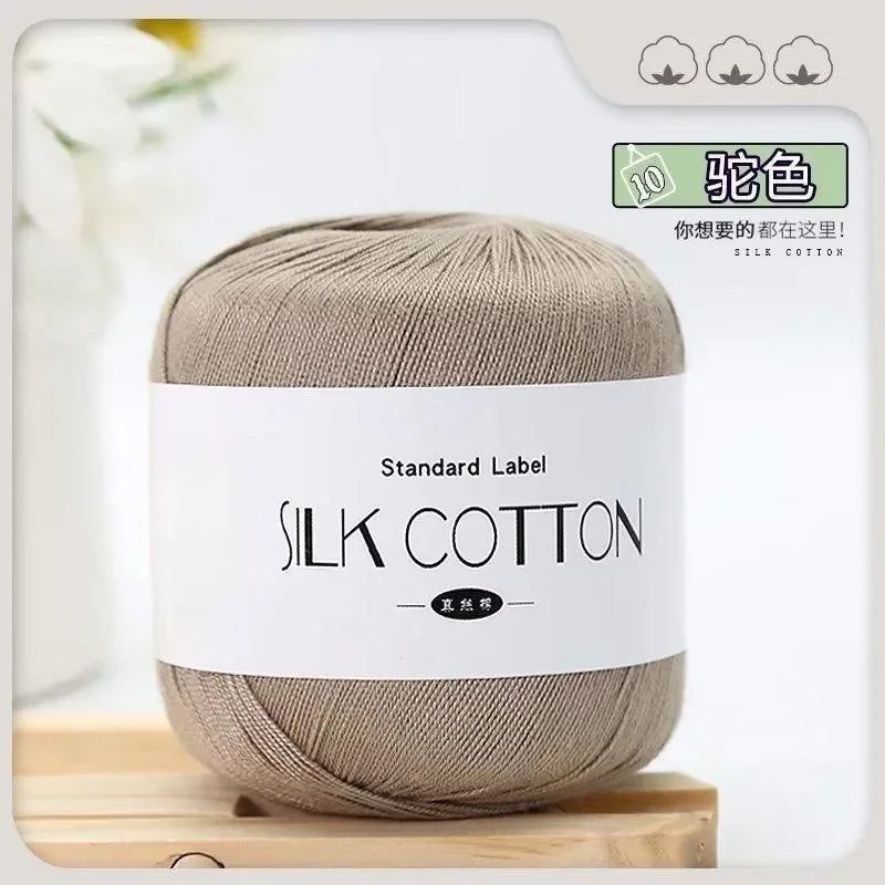 Silk Lace Cotton Yarn Soft Baby Knitting Crochet Thread