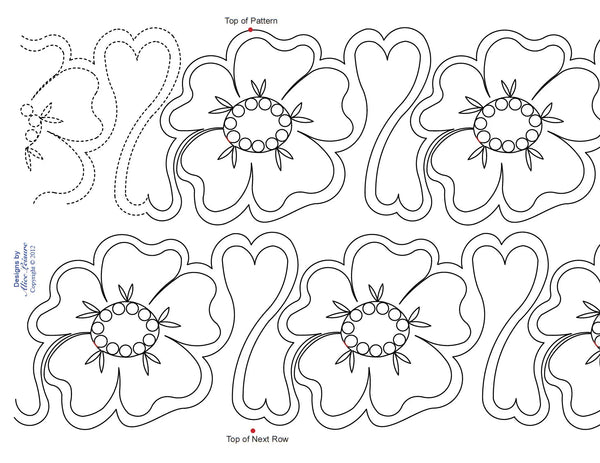 1400 Flowers and Hearts Pantograph