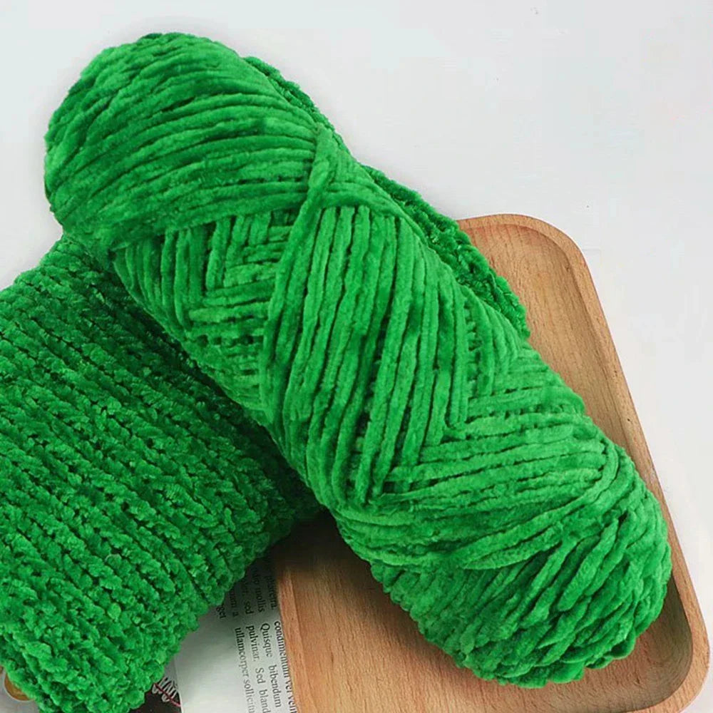 Chenille Soft Velvet Yarn Knitting Crochet Wool Craft Fiber