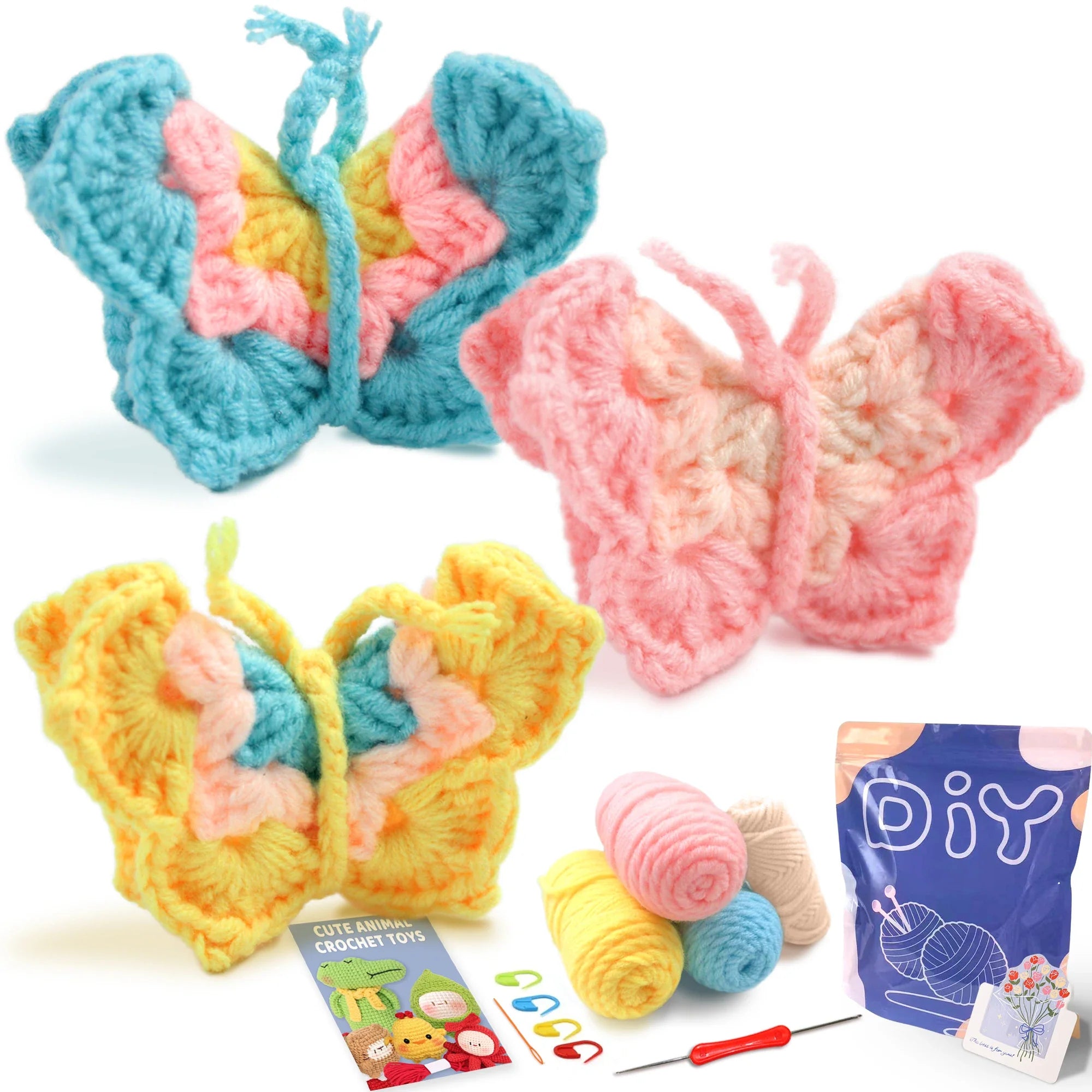 Animal Crochet Kit Beginners DIY Starter Set Step By Step