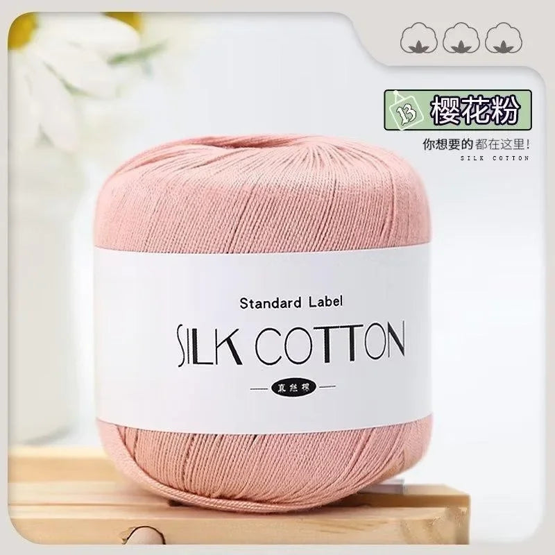 Silk Lace Cotton Yarn Soft Baby Knitting Crochet Thread