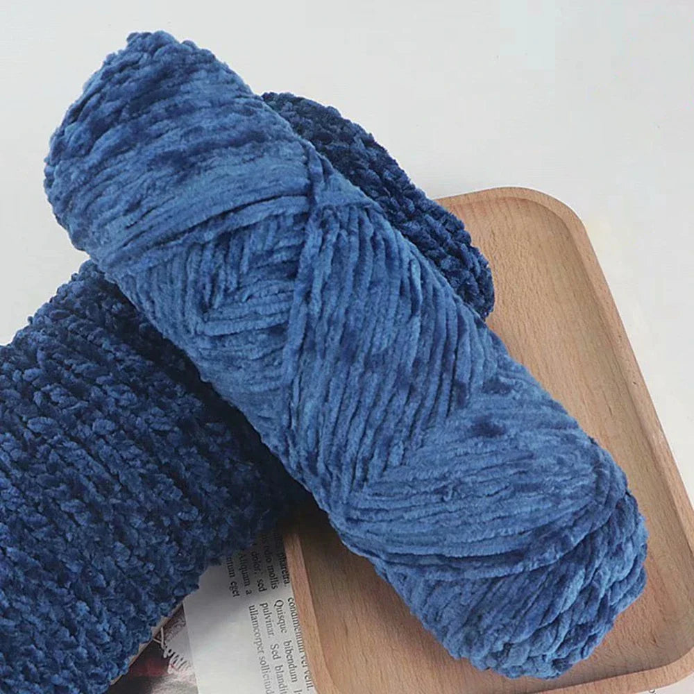 Chenille Soft Velvet Yarn Knitting Crochet Wool Craft Fiber