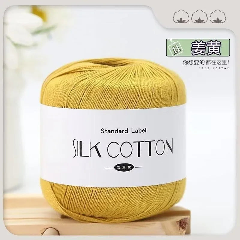 Silk Lace Cotton Yarn Soft Baby Knitting Crochet Thread