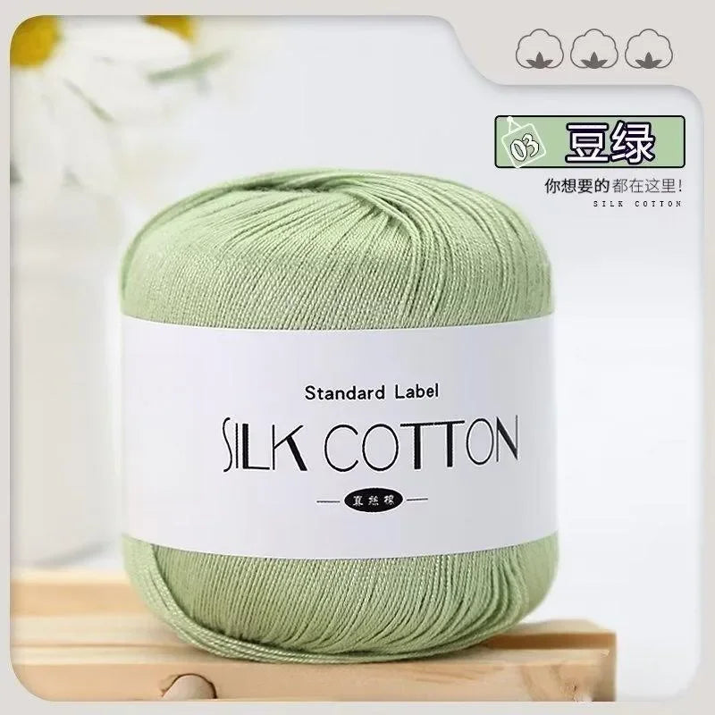 Silk Lace Cotton Yarn Soft Baby Knitting Crochet Thread