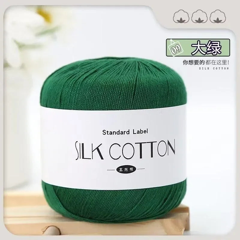 Silk Lace Cotton Yarn Soft Baby Knitting Crochet Thread