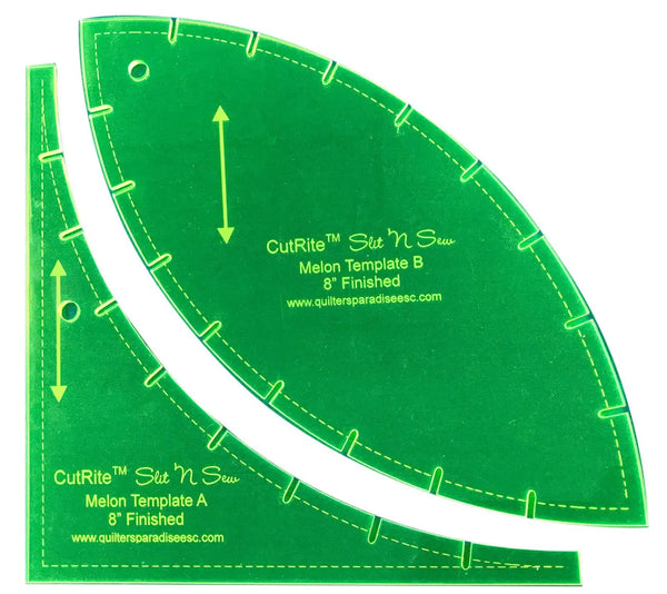 Slit N Sew 8in Finished Melon Template Set