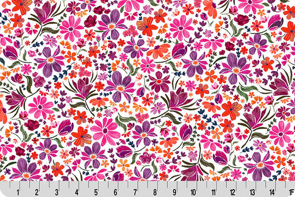 Snow Whispering Blooms Mystical Quilting Cuddle Fabric Per Yard