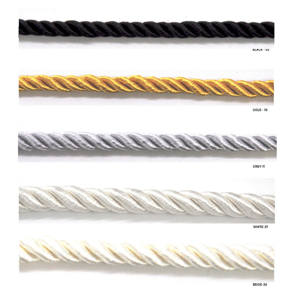Softer Collection 3/16" Cord without Lip - 50 Yard Bolt - Multiple Colors BC-1015
