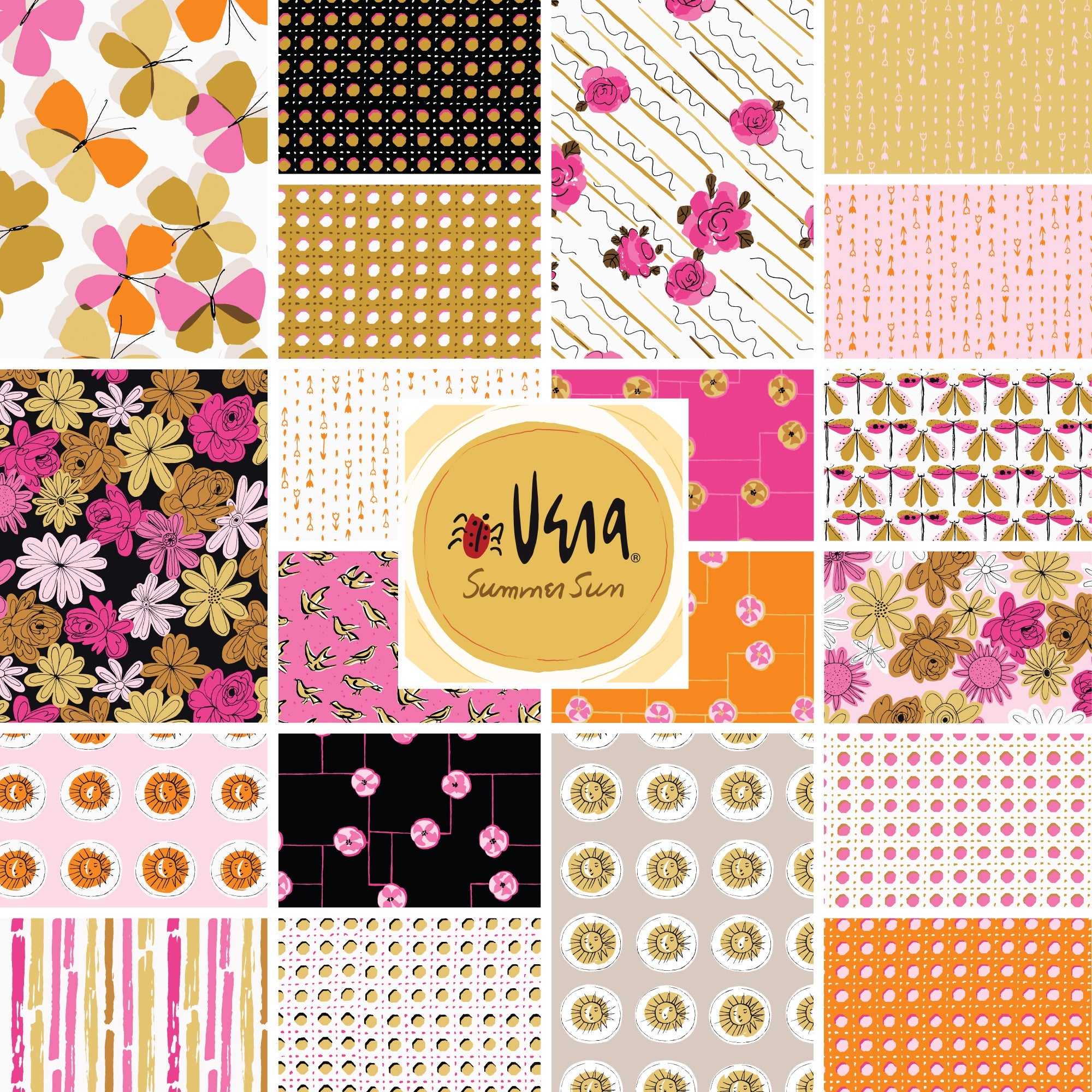 Summer Sun 10x10 Squares - 42 Pieces