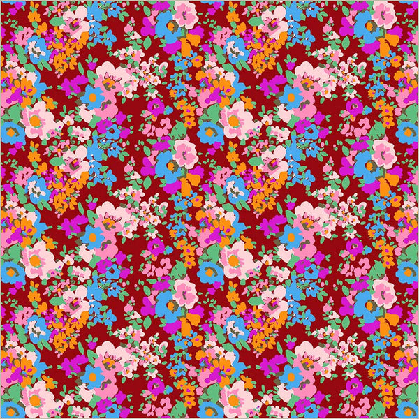 Sweet Talk Leann Crimson Cotton 44”/45” Fabric Per Yard