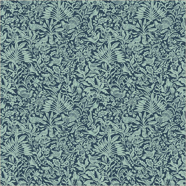 Tapestry Aviary Prussian Mint Cotton 43”/44” Fabric Per Yard
