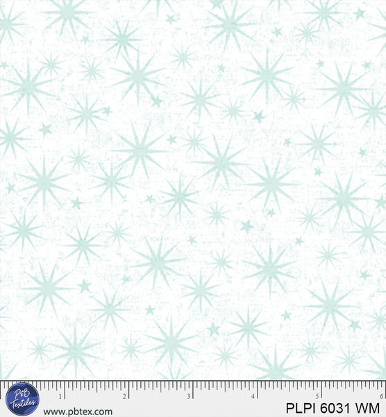 White Starburst Peace, Love, Pickleball Cotton 44”/45” Fabric Per Yard