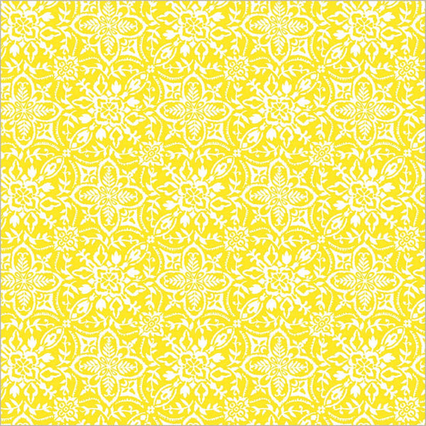 Yellow Verona Tiling Cotton 44”/45” Fabric Per Yard