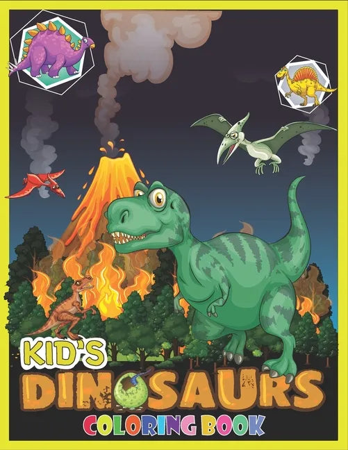 Kids Dinosaurs Coloring Book Fun Activity and Learning Pages