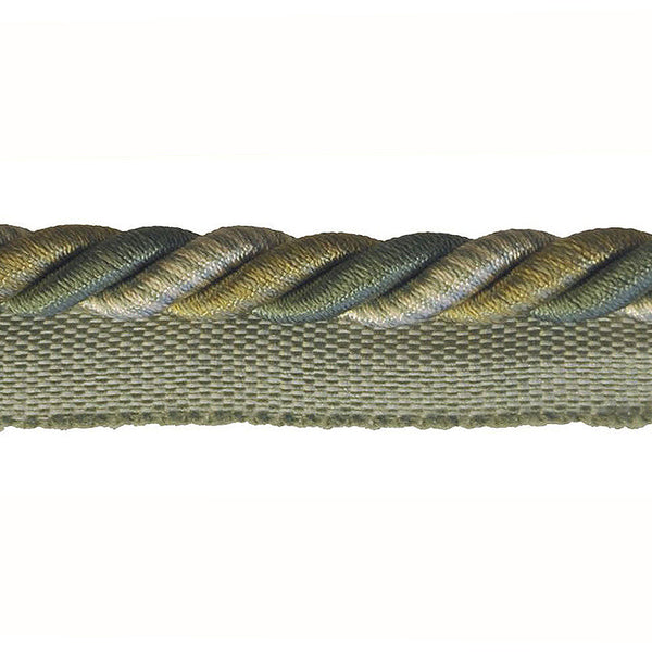 Milante Collection - 3/8" CORD WITH LIP (50 Yard Roll) - BC-1023-33/82 Turquoise and Taupe