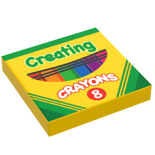 Crayons Box Tile Custom Printed Minifig Scale Collectible