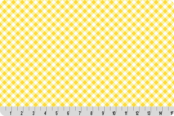 Barely Basics Gingham Quilting Cuddle Sunshine Fabric Per Yard